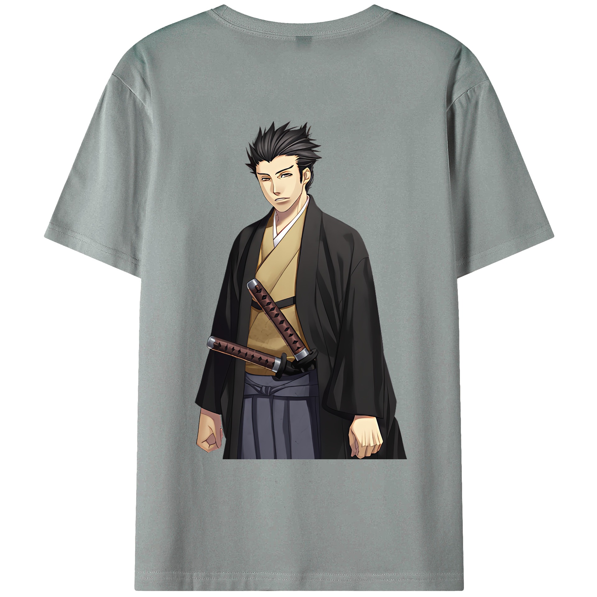 （画像用） ぎんたま 坂田銀時（さかたぎんとき） 神楽 志村新八（しむら しんぱち） GINTAMA Sakata Gintoki Kagura Shimura Shinpachi 綿100％ メンズ半袖Tシャツ（バックプリント） 通気性